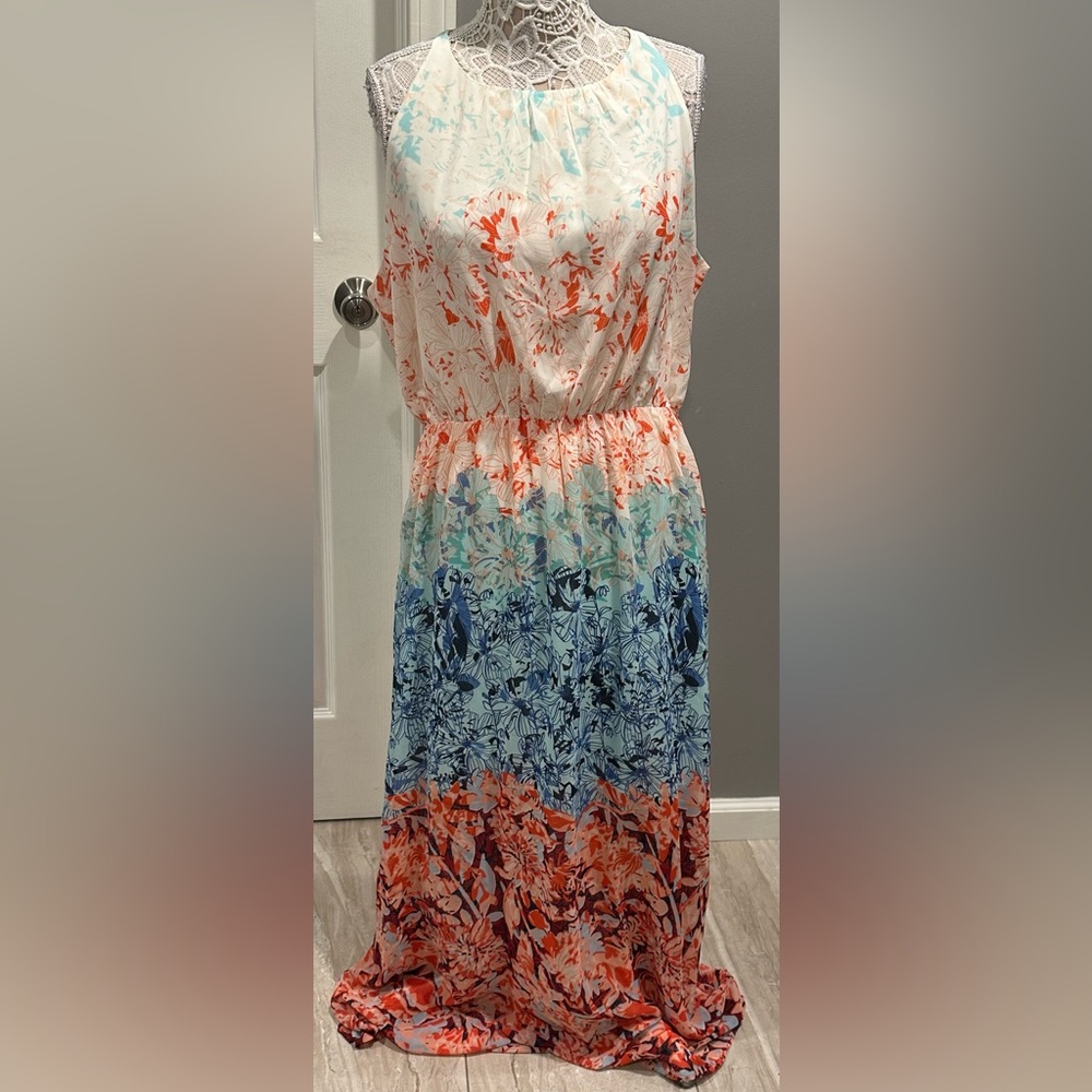Bran new H&M Orange and Blue Maxi Dress